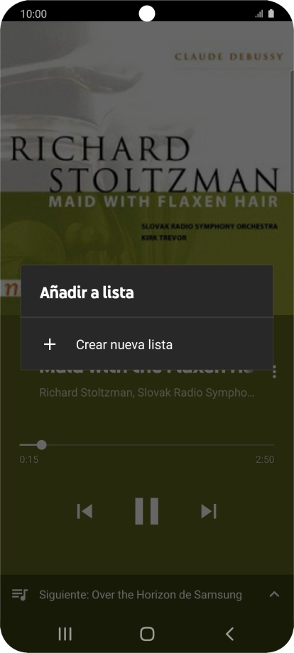 Pulsa Crear nueva lista.