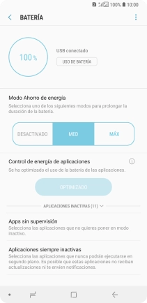 Pulsa la tecla de inicio para terminar y regresar a la pantalla de inicio.