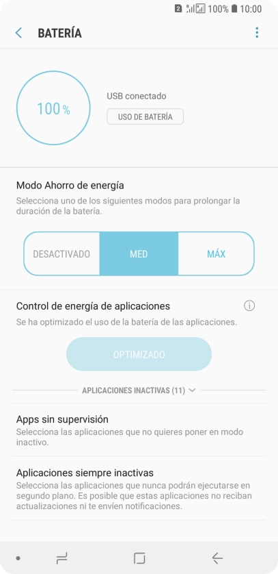 Pulsa la tecla de inicio para terminar y regresar a la pantalla de inicio.