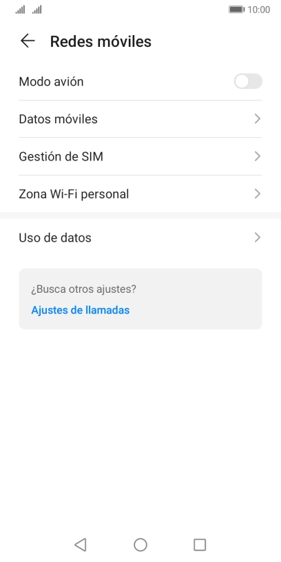 Pulsa Gestión de SIM.