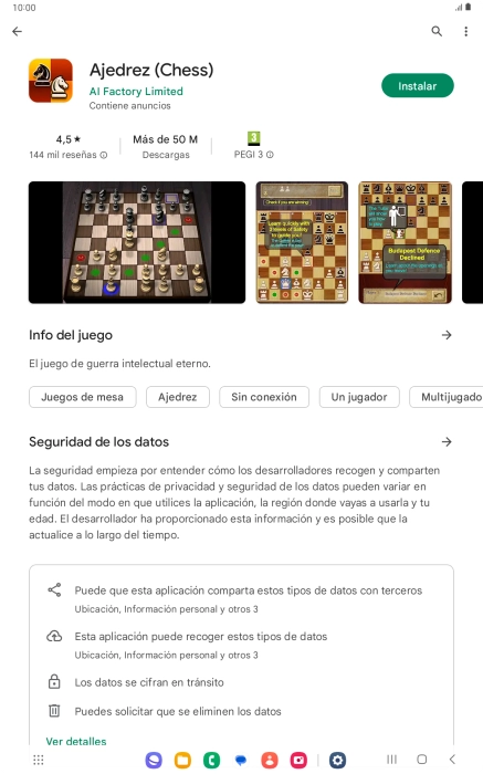 Pulsa Instalar y sigue las indicaciones de la pantalla para instalar la app.