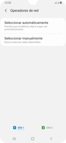 Pulsa la tarjeta SIM deseada.