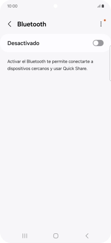 Pulsa el indicador para activar la función.