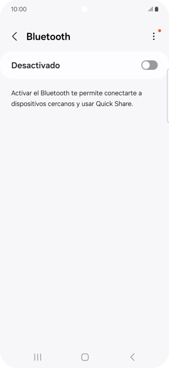 Pulsa el indicador para activar la función.