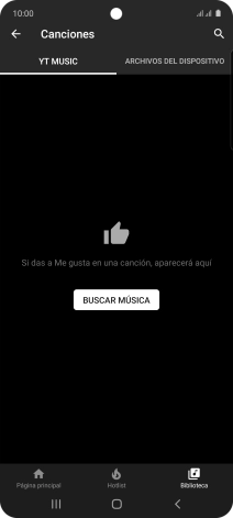 Pulsa ARCHIVOS DEL DISPOSITIVO y desplázate al archivo de música deseado.