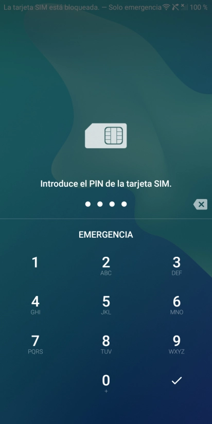 Si lo solicita el teléfono, introduce el código PIN y pulsa el icono de aceptar.