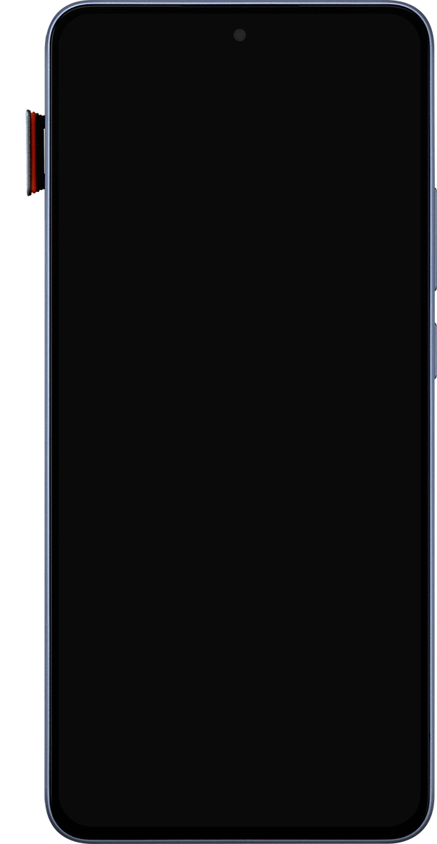 Retira el contenedor de tarjetas del teléfono.
