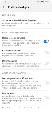 Pulsa Administración de huellas digitales.