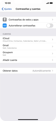 Pulsa la cuenta deseada.