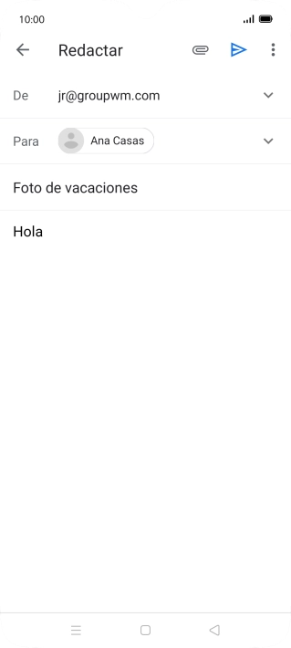 Pulsa el icono de anexos.