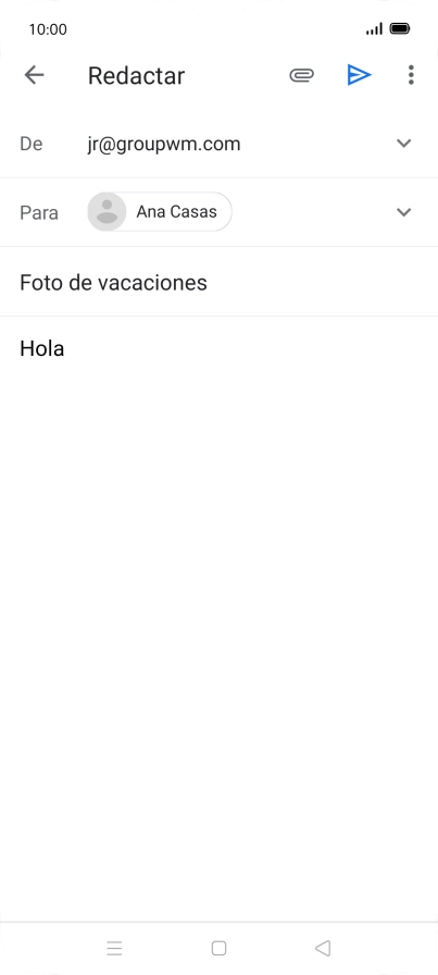 Pulsa el icono de anexos.