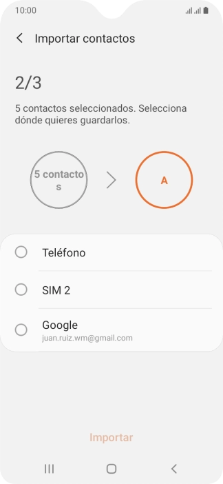 Pulsa Teléfono.