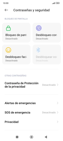 Pulsa Desbloqueo con huella dactilar.