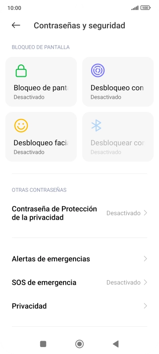Pulsa Desbloqueo con huella dactilar.