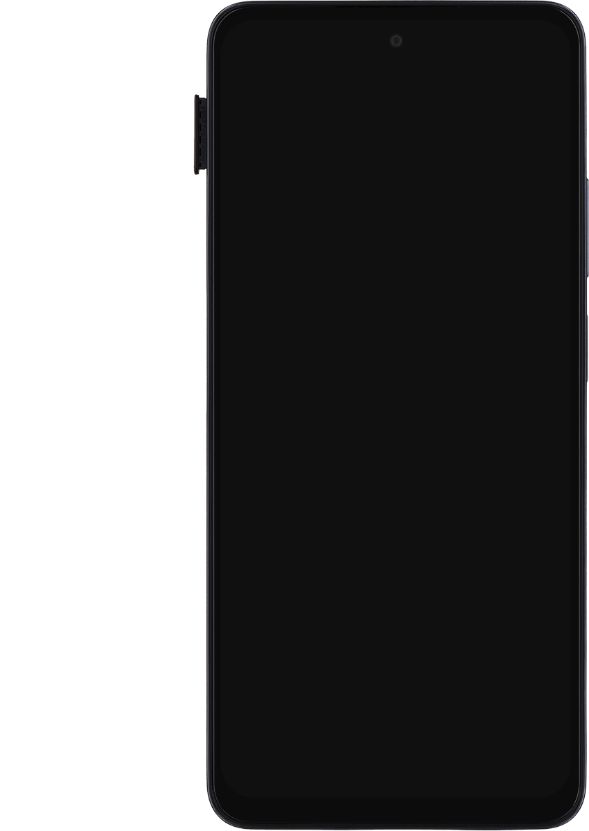 Retira el contenedor de tarjetas del teléfono.