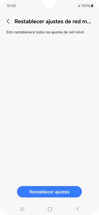 Pulsa Restablecer ajustes.