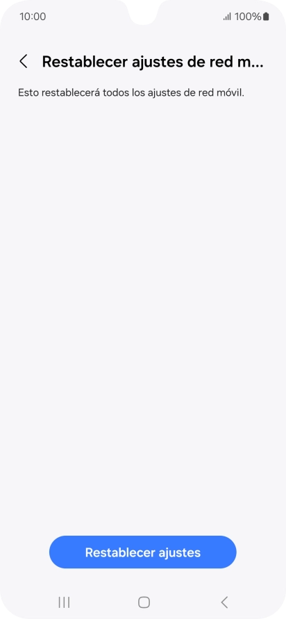 Pulsa Restablecer ajustes.