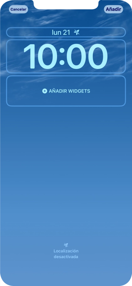 Si deseas personalizar la vista de la fecha en la pantalla de bloqueo, pulsa el widget de la fecha y sigue las indicaciones de la pantalla para seleccionar la vista de widgets deseada.