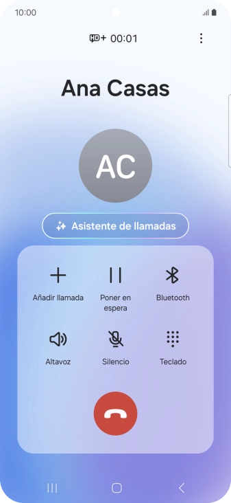 Pulsa Asistente de llamadas cuando tengas una llamada en curso. Pulsa Asistente de llamadas cuando tengas una llamada en curso.
