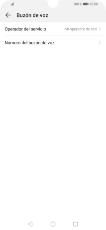 Pulsa Número del buzón de voz.