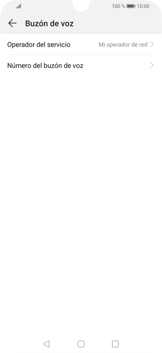 Pulsa Número del buzón de voz.