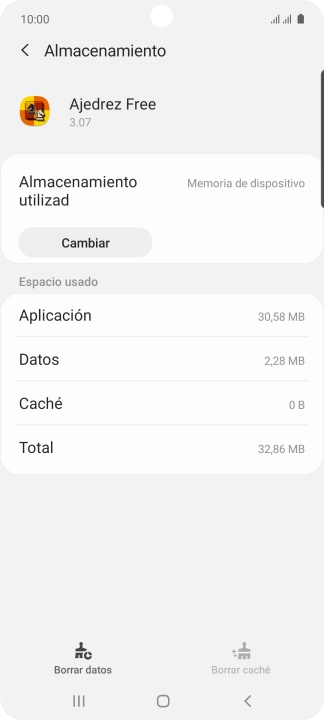 Pulsa la tecla de inicio para terminar y regresar a la pantalla de inicio.