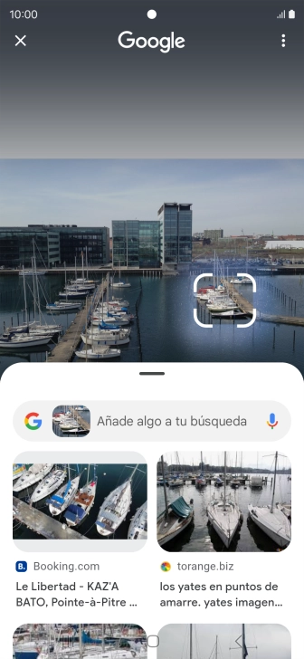Sigue las indicaciones de la pantalla para utilizar los resultados de búsqueda.