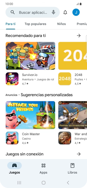 Pulsa el icono de perfil.