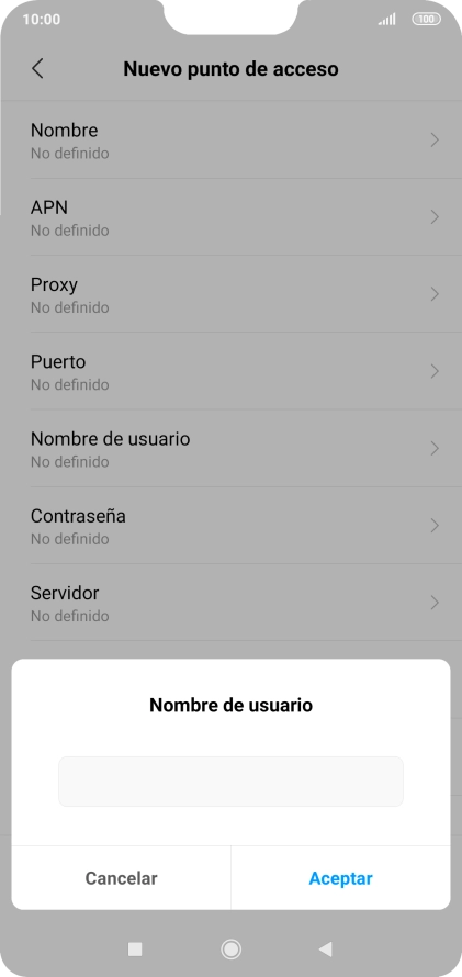 Introduce wap@wap y pulsa Aceptar.