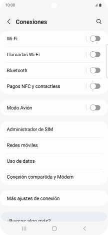 Pulsa Redes móviles.