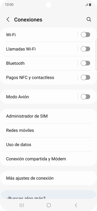 Pulsa Redes móviles.