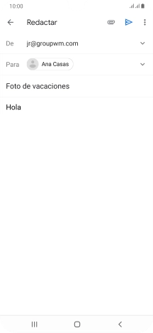 Pulsa el icono de anexos.