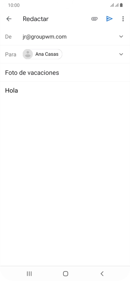 Pulsa el icono de anexos.