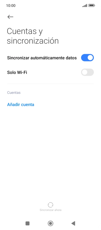 Pulsa Añadir cuenta.