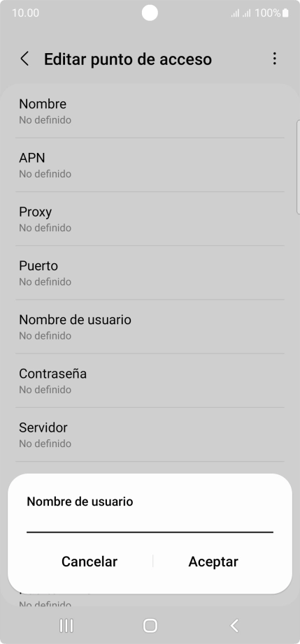 Introduce wap@wap y pulsa Aceptar.