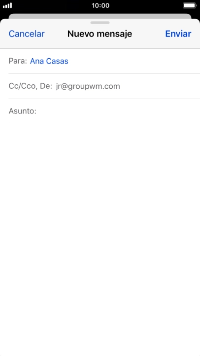 Pulsa Asunto: e introduce el asunto deseado.