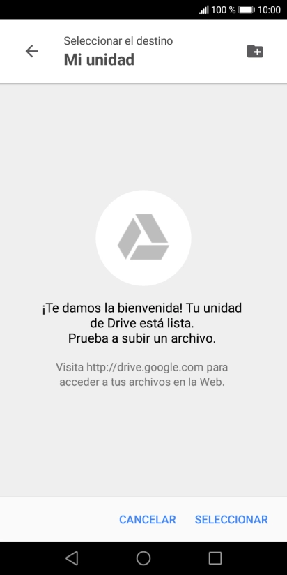 Si deseas crear una nueva carpeta, pulsa el icono de nueva carpeta y sigue las indicaciones de la pantalla para crearla. Si deseas crear una nueva carpeta, pulsa el icono de nueva carpeta y sigue las indicaciones de la pantalla para crearla.