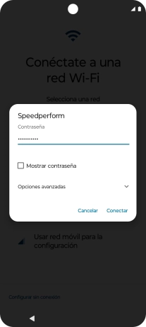 Introduce la contraseña de la red wifi y pulsa Conectar.