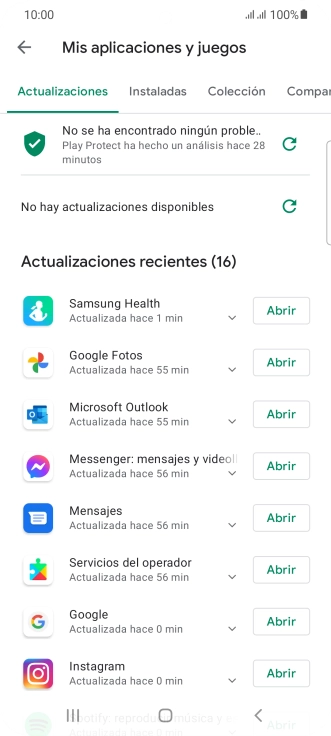 Pulsa Instaladas.