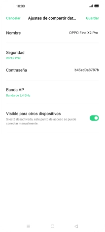 Pulsa Nombre e introduce el nombre deseado de la conexión wifi.