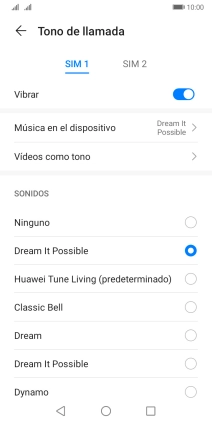 Pulsa la tarjeta SIM deseada.