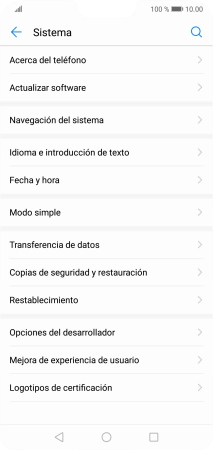 Pulsa Actualizar software. Si hay una versión de software nueva disponible, aparecerá ahora en la pantalla. Sigue las indicaciones de la pantalla para actualizar el software del teléfono.