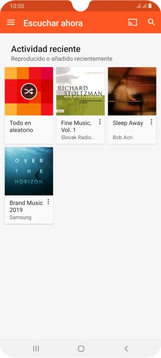 Desliza el dedo hacia la derecha desde la parte izquierda de la pantalla.
