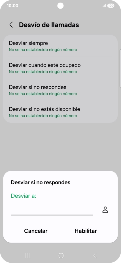 Introduce +34600132000 y pulsa Habilitar.