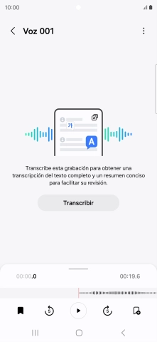 Pulsa Transcribir.