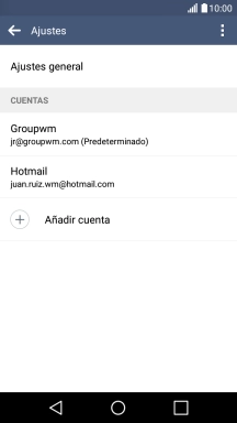 Pulsa la cuenta deseada.