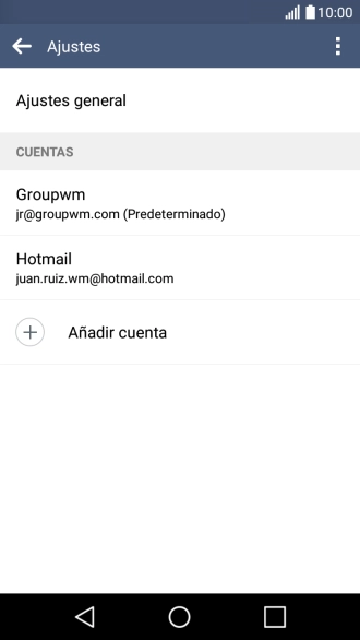 Pulsa la cuenta deseada.