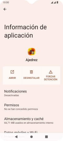 Pulsa Almacenamiento y caché.