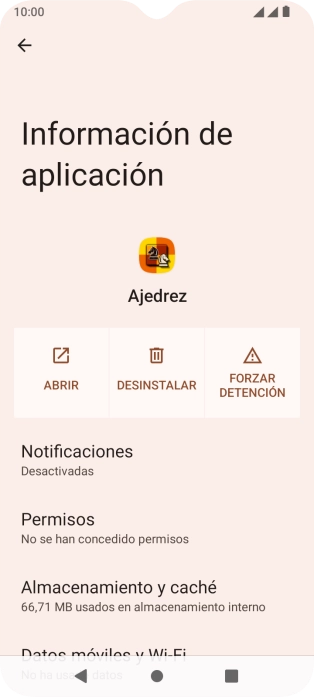 Pulsa Almacenamiento y caché.