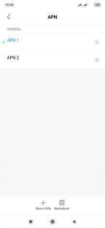 Pulsa la conexión de datos deseada para activarla.
